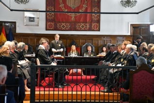 Imagen del acto de toma de posesión de Juan José Carbonero como presidente del TSJ de Aragón